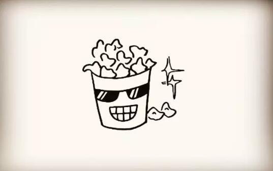 爆米花簡筆畫教程圖片