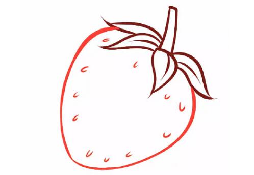 水果草莓簡筆畫教程圖片