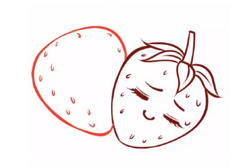 水果草莓簡筆畫教程圖片