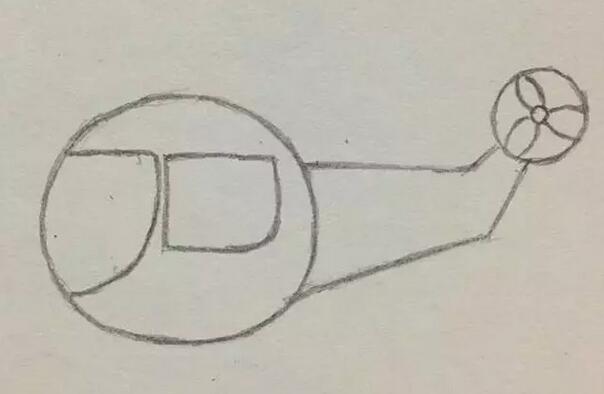 直升飛機(jī)簡筆畫教程圖片