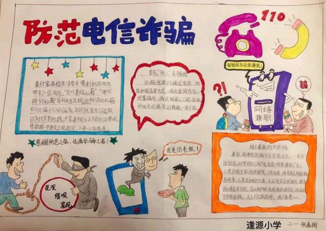 防電信詐騙手抄報(bào)大全圖片