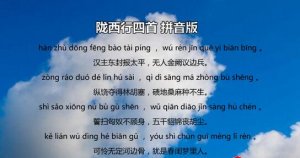 隴西行陳陶古詩帶拼音版