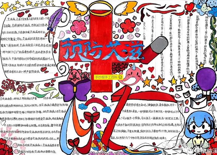 中小學(xué)生預(yù)防艾滋病手抄報(bào)簡(jiǎn)單版