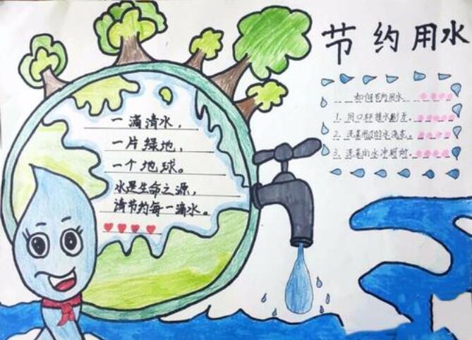 節(jié)約用水手抄報(bào)文字圖片簡(jiǎn)單又漂亮
