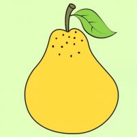 水果梨子簡筆畫教程圖片