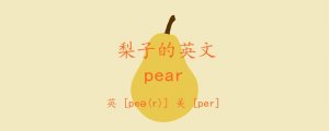 梨子的英文 pear怎么讀音標(biāo)