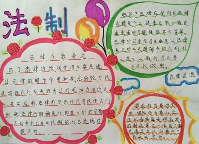 法制手抄報內容圖片