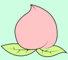 水果桃子簡筆畫教程圖片