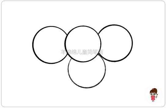 水果可愛(ài)的葡萄簡(jiǎn)筆畫(huà)教程圖片