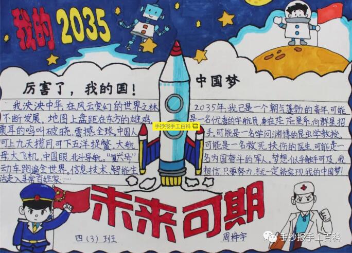 暢想未來2035年手抄報小報