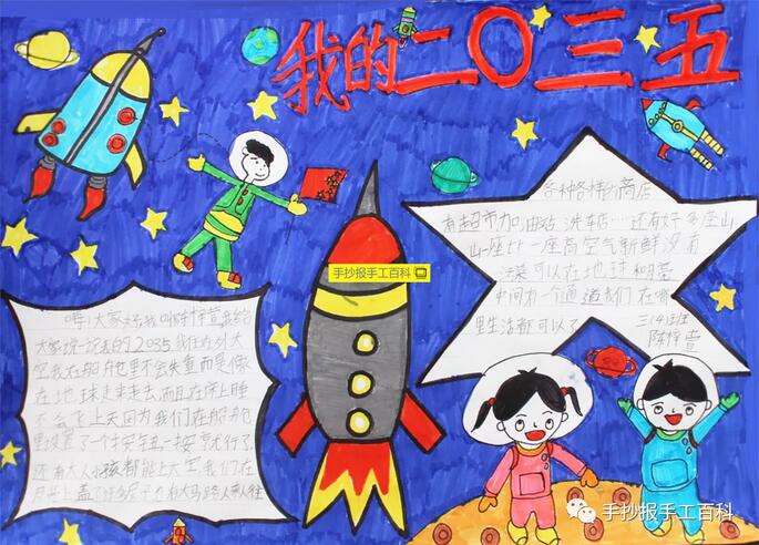 暢想未來2035年手抄報小報