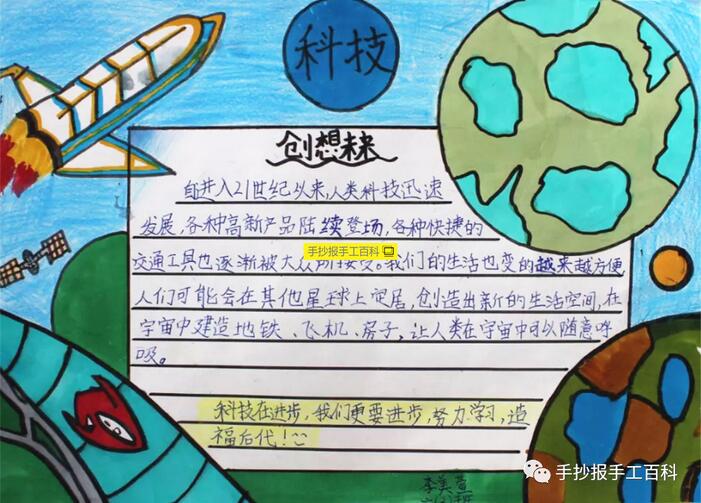 暢想未來2035年手抄報小報