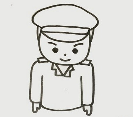 軍人簡筆畫步驟教程