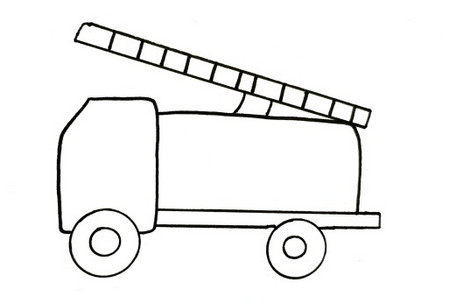 消防車簡筆畫圖片步驟簡單