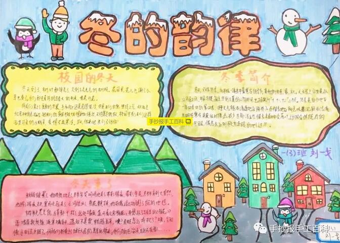冬季萬能手抄報圖片