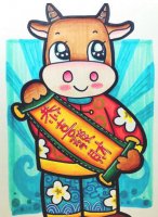 2021牛年牛的簡(jiǎn)筆畫教程圖片