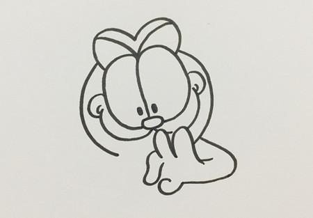 加菲貓簡筆畫步驟圖片