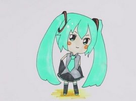 初音未來(lái)簡(jiǎn)筆畫(huà)怎么畫(huà)步驟圖片