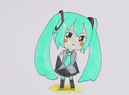 初音未來(lái)簡(jiǎn)筆畫(huà)怎么畫(huà)步驟圖片