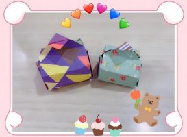 卡紙禮物盒子的折法，和好朋友互換禮物吧