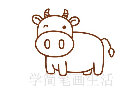 2021牛年牛的簡筆畫怎么畫步驟圖片