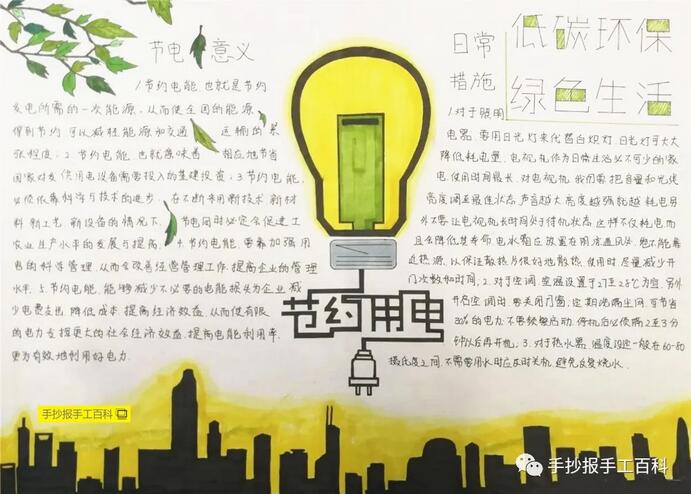 節(jié)約用電手抄報(bào)圖片