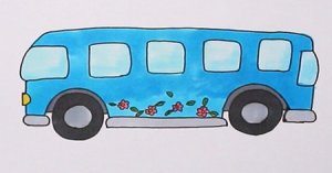 怎么畫(huà)公共汽車(chē)簡(jiǎn)筆畫(huà)步驟圖片