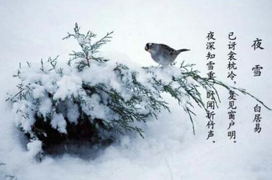 白居易夜雪古詩帶拼音版