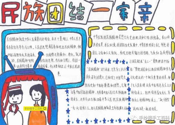 民族團(tuán)結(jié)一家親手抄報(bào)圖片簡(jiǎn)單又漂亮