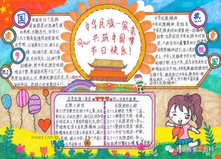 民族團(tuán)結(jié)一家親手抄報(bào)圖片簡(jiǎn)單又漂亮