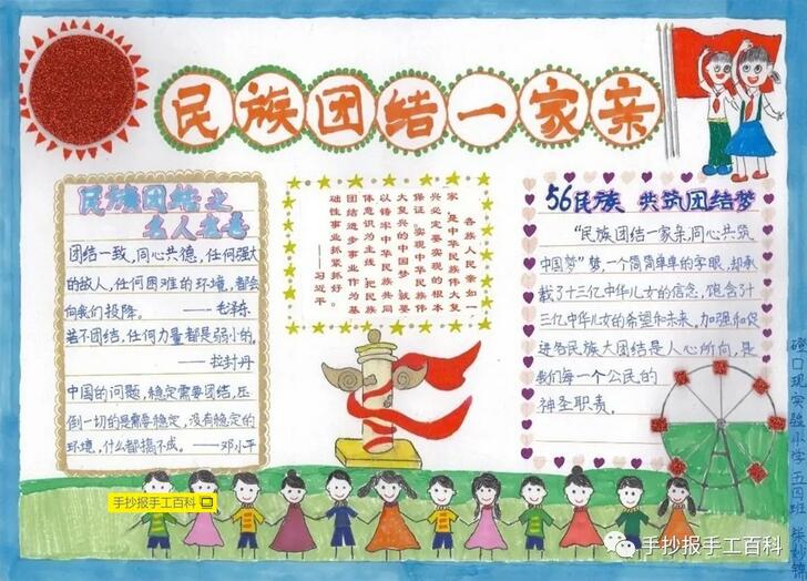 民族團(tuán)結(jié)一家親手抄報(bào)圖片簡(jiǎn)單又漂亮