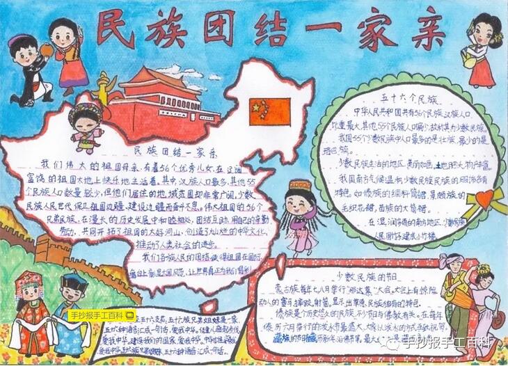 民族團(tuán)結(jié)一家親手抄報(bào)圖片簡(jiǎn)單又漂亮