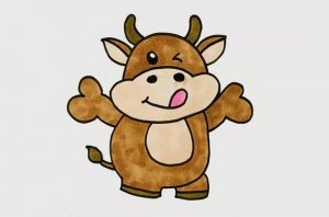 簡(jiǎn)單牛的簡(jiǎn)筆畫怎么畫教程圖片