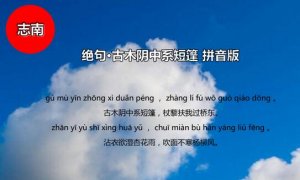 絕句志南古詩帶拼音版 意思及賞析