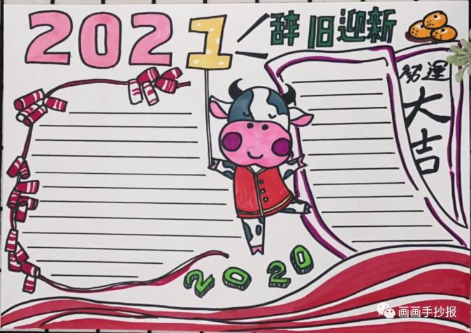 2021牛年春節(jié)手抄報(bào)圖片