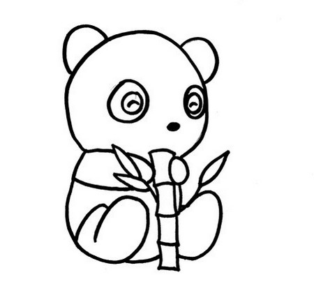 大熊貓簡筆畫怎么畫步驟圖片