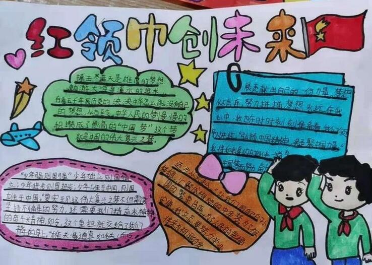 紅領巾相約2035手抄報圖片