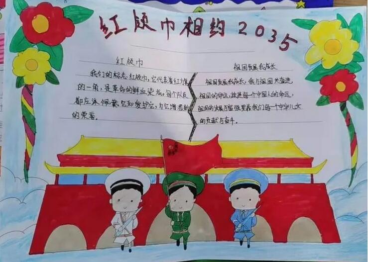 紅領(lǐng)巾相約2035手抄報圖片（48p）