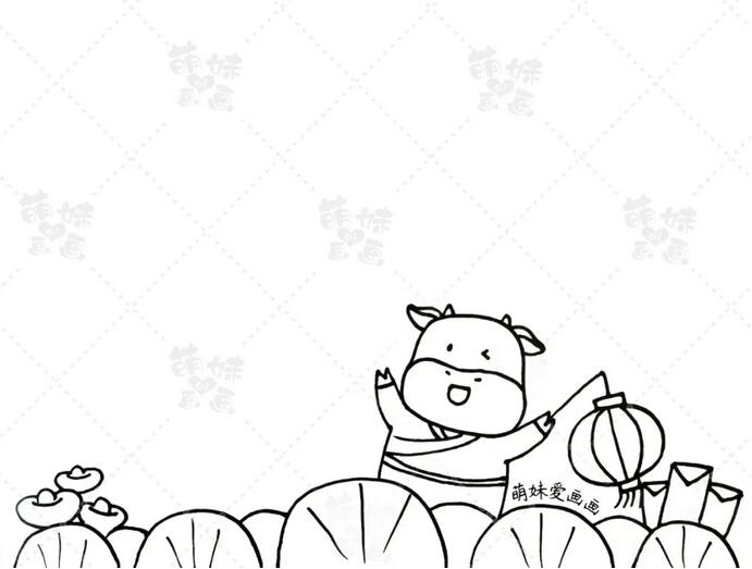 小學(xué)生2021牛年春節(jié)手抄報(bào)簡(jiǎn)單又漂亮