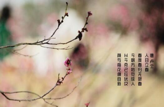 盧仝人日立春古詩(shī)帶拼音版