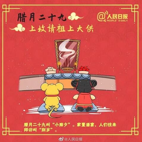 臘月二十九：上墳請(qǐng)祖上大供