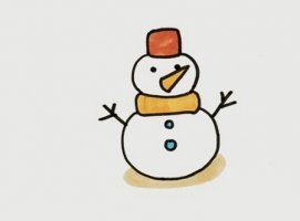 雪人簡筆畫步驟圖片簡單又漂亮
