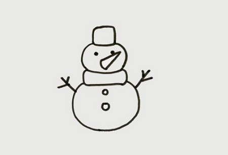 雪人簡筆畫步驟圖片簡單又漂亮