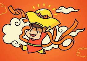 超可愛的牛年簡筆畫，福氣派送大使