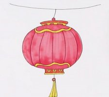 燈籠簡筆畫怎么畫步驟圖片