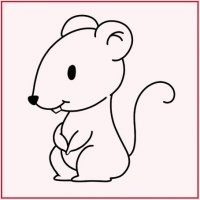 十二生肖動物簡筆畫圖片，非常可愛