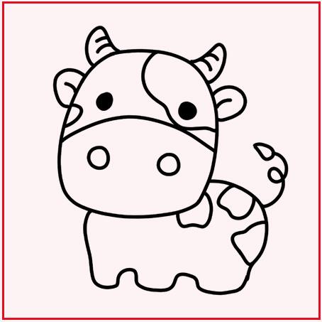 十二生肖動(dòng)物簡(jiǎn)筆畫圖片 牛