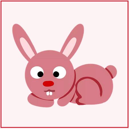 十二生肖動(dòng)物簡(jiǎn)筆畫圖片 兔