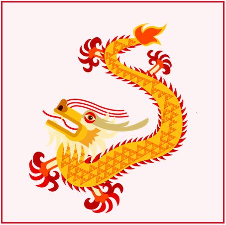 十二生肖動(dòng)物簡(jiǎn)筆畫圖片 龍