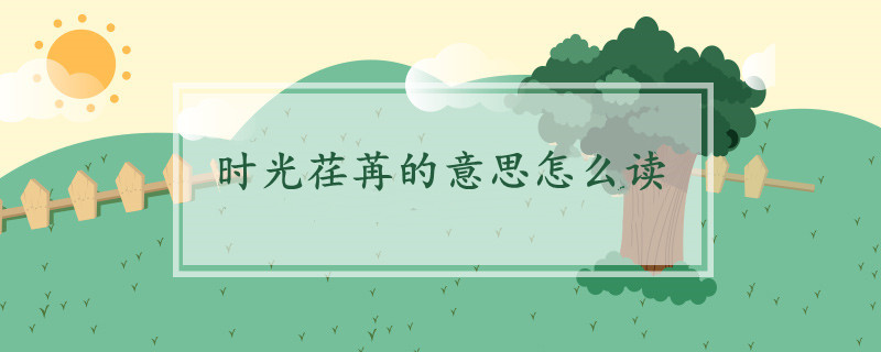 時光荏苒的意思怎么讀